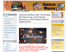 Tablet Screenshot of americas-mailbox.com